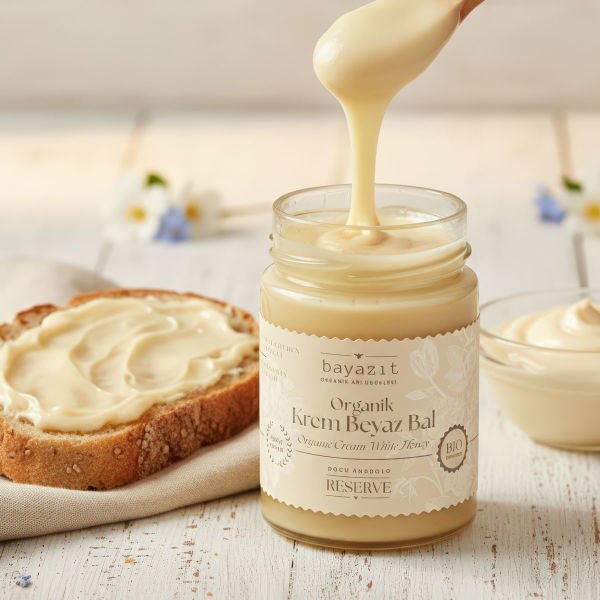 Organik Krem Beyaz Bal 450 Gr 3'lü Set