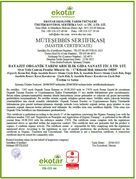 Organik Çiçek Balı İç Anadolu 450 gr 3'lü Set