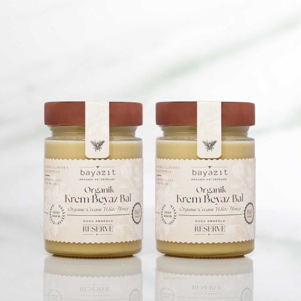 Organik Krem Beyaz Bal 450 gr 2'lü Set