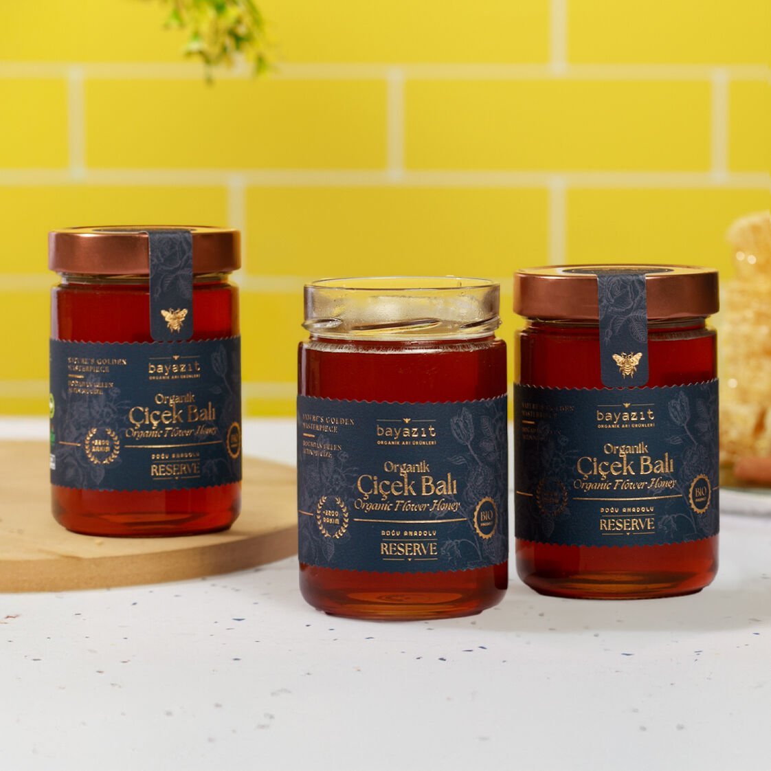 Organik Çiçek Balı Doğu Anadolu 850 gr 3'lü Set