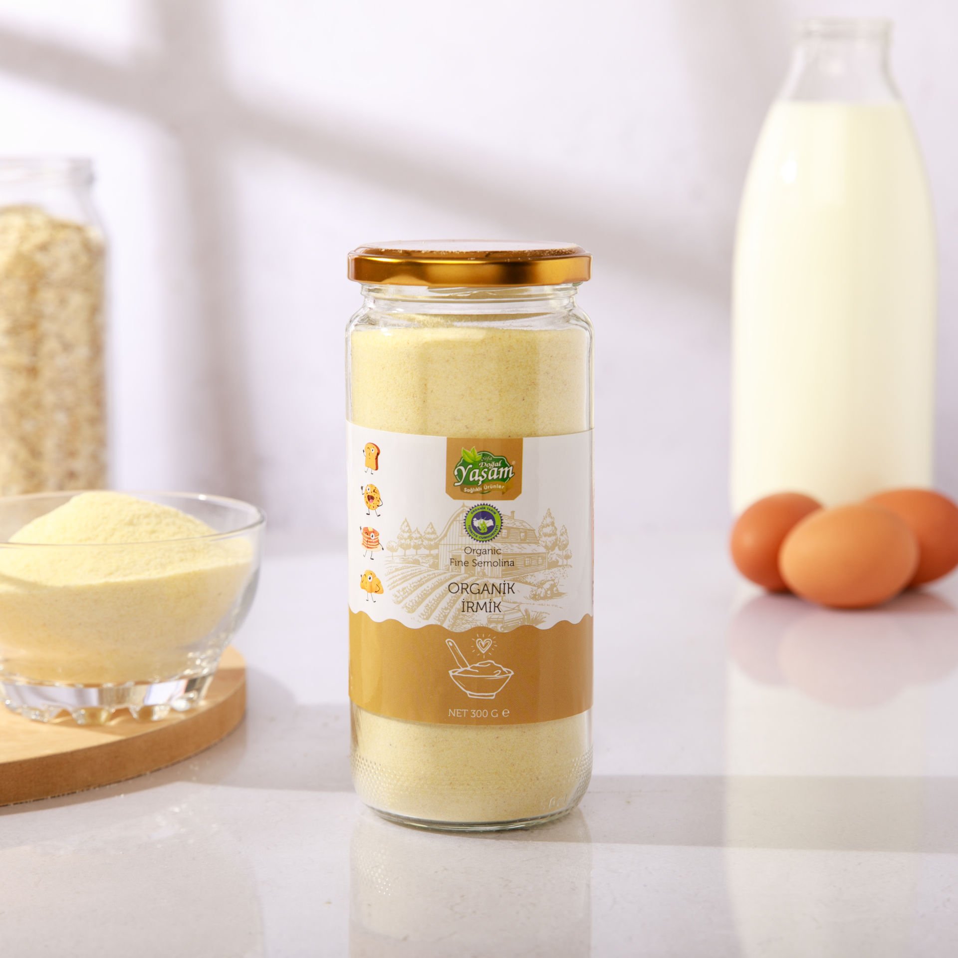 Organik İnce Buğday İrmik 300 Gr