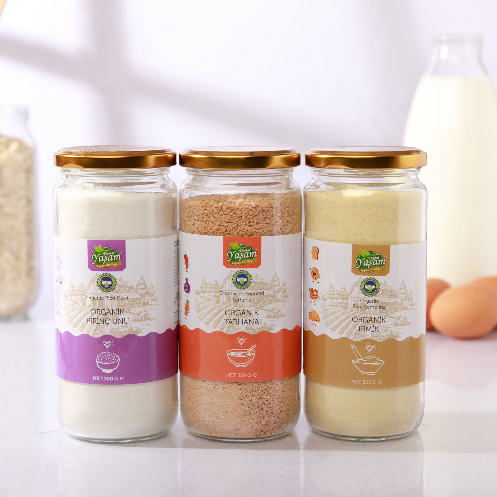 Organik +6 Ay Bebek Tahıl & Tarhana Üçlüsü